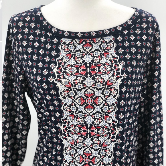 Max Studio Shift Dress Navy Red and White Size L - Picture 6 of 13